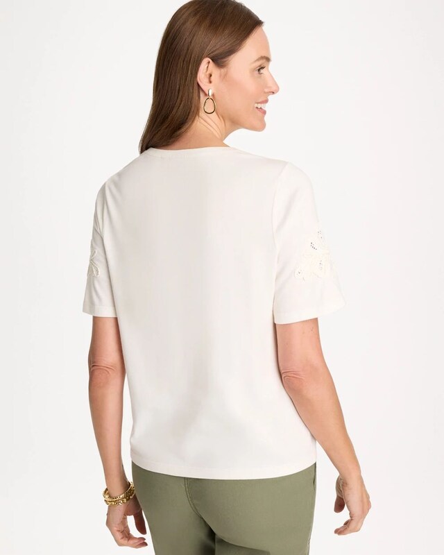 3D Cutwork Knit Tee - image 3